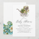Search for vintage pram baby shower invitations Floral