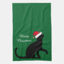 Search for christmas cat tea towels Green