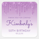 Search for purple 50th birthday stickers Glitter