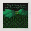 Search for 55th wedding anniversary invitations Emerald green