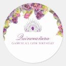 Search for purple quinceanera stickers Mis quince anos