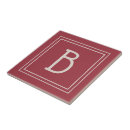 Search for red monogram tiles Initial