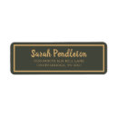 Search for cursive return address labels Gold