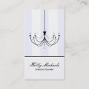 Search for chandelier business cards Interior designer