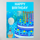 Search for happy birthday cake posters Blue
