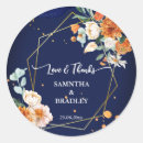 Search for navy blue and orange stickers Watercolor