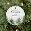 Search for evergreen christmas tree decorations Watercolor
