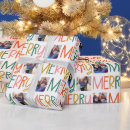 Search for unique holiday wrapping paper Merry