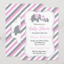 Search for pink grey elephant baby shower invitations Animal