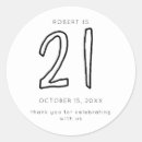 Search for happy 21st birthday stickers Simple