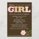 Search for owl baby girl shower invitations Whimsical