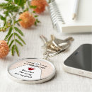 Search for funny wedding round key rings Bride