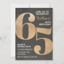 Search for mens 65th birthday invitations Gold