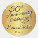 Search for 50th golden anniversary stickers Elegant