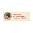 Search for bag return address labels Vintage santa claus