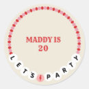 Search for lets party stickers Birthday