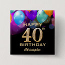 Search for 40th square badges Adult birthday
