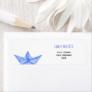 Search for boat return address labels Blue