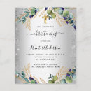 Search for silver christening invitations Glitter