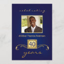Search for mens blue and gold birthday invitations Masculine