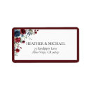 Search for red floral return address labels Marsala