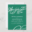 Search for surprise 70th birthday invitations Green