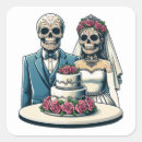 Search for skeleton bride and groom stickers Illustration