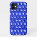 Search for evil eye charm iphone cases Blue