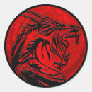 Search for black dragons stickers Red