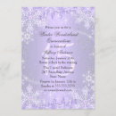 Search for snowflake quinceanera invitations Purple