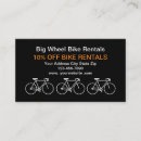 Search for bicycle business cards Rentals
