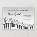 Search for pianist invitations Music notes