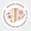 Search for monogram floral return address labels Chic