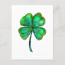 Search for four leaf clovers postcards Lucky