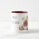 Search for christmas teddy bear mugs Red