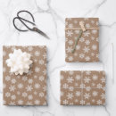 Search for brown and white christmas wrapping paper Snowflakes
