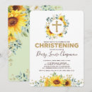 Search for sunflowers christening invitations Greenery