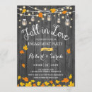 Search for fall in love engagement party invitations Leaves