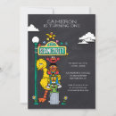 Search for sesame street characters invitations Big bird