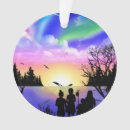 Search for scenery christmas tree decorations Aurora borealis