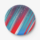 Search for red and blue paper plates Abstract