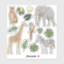 Search for elephant birthday stickers Tropical leaves