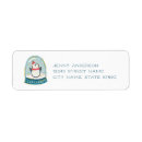 Search for snow globe return address labels Cute
