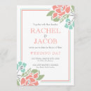 Search for teal and coral wedding invitations Stylish