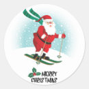 Search for snow skiing stickers Santa claus