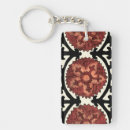 Search for floral decor key rings Suzani