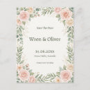 Search for rose save the date postcards Botanical