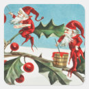 Search for green holly leaf stickers Retro