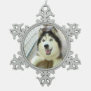 Search for siberian husky christmas tree decorations Snow