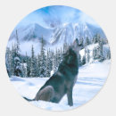 Search for winter snow wolf stickers Dog